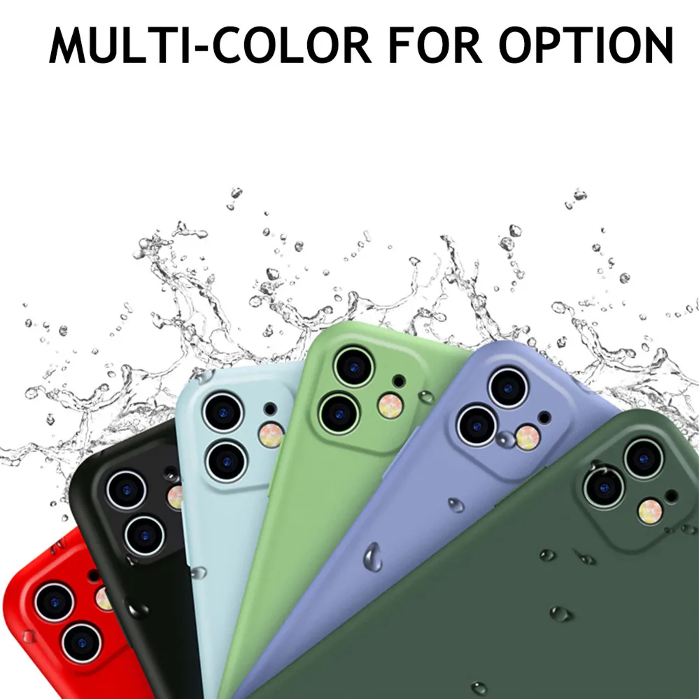Original Liquid Silicone Phone Case For iPhone 11 Pro XS Max X XR 7 8 6 6S Plus SE 2 2020 Soft Gel Camera Lens Protective Cover