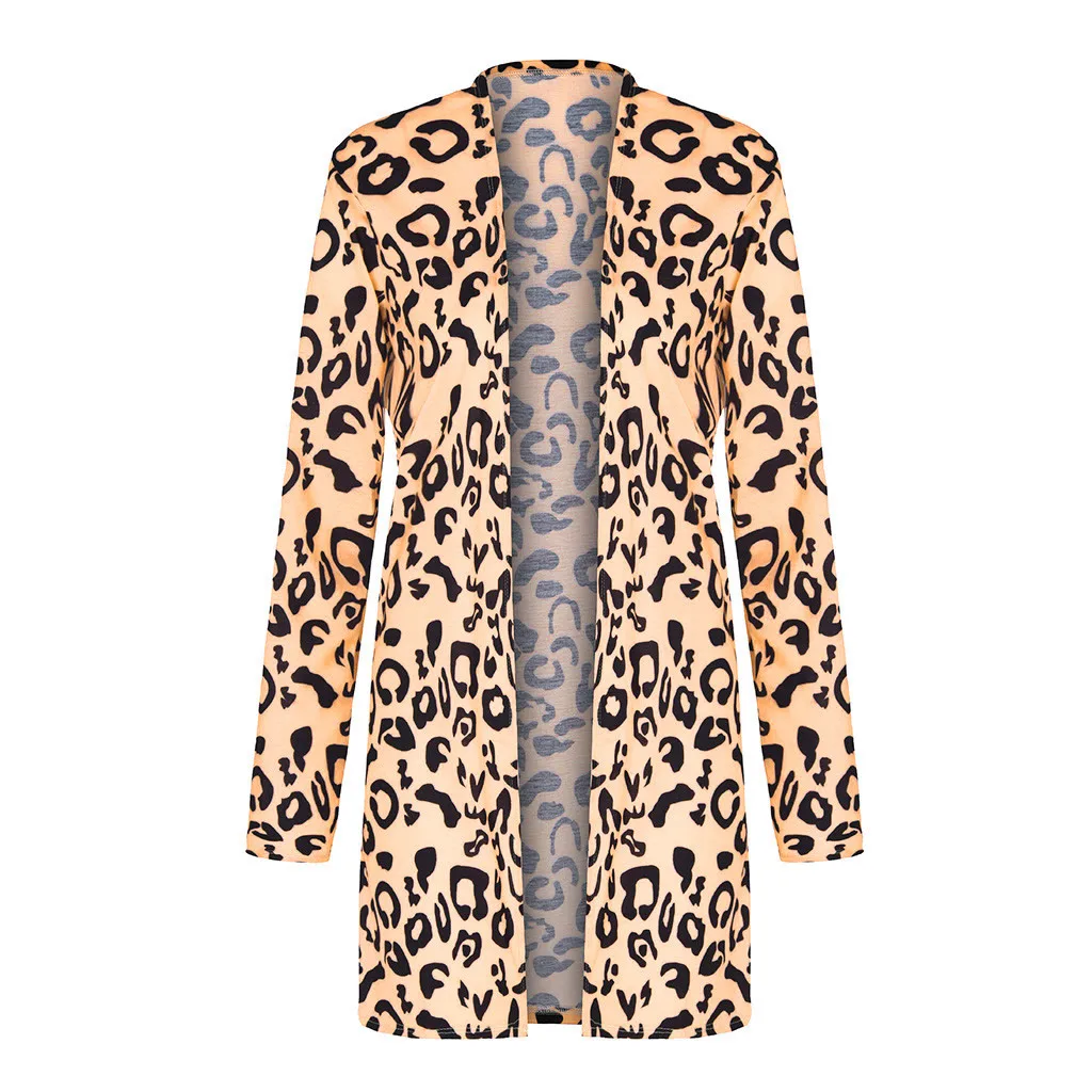 Женская теплая куртка с леопардовым принтом винтажная верхняя одежда свободного