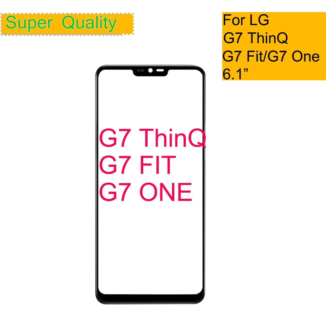 10 шт./лот для LG G7 ThinQ + G710 подходит сенсорного экрана Передняя стеклянная панель