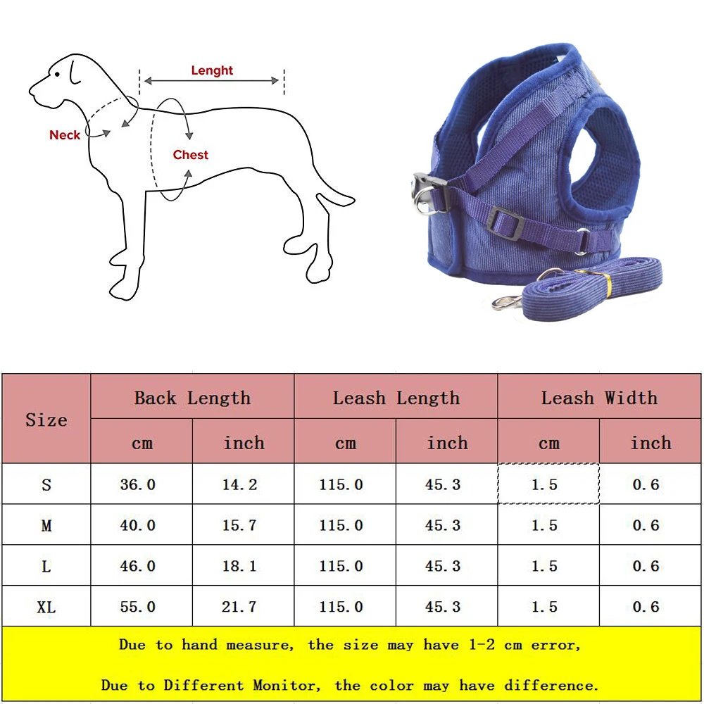 Регулируемая шлейка для маленьких собак сетчатый ошейник с поводком щенков и