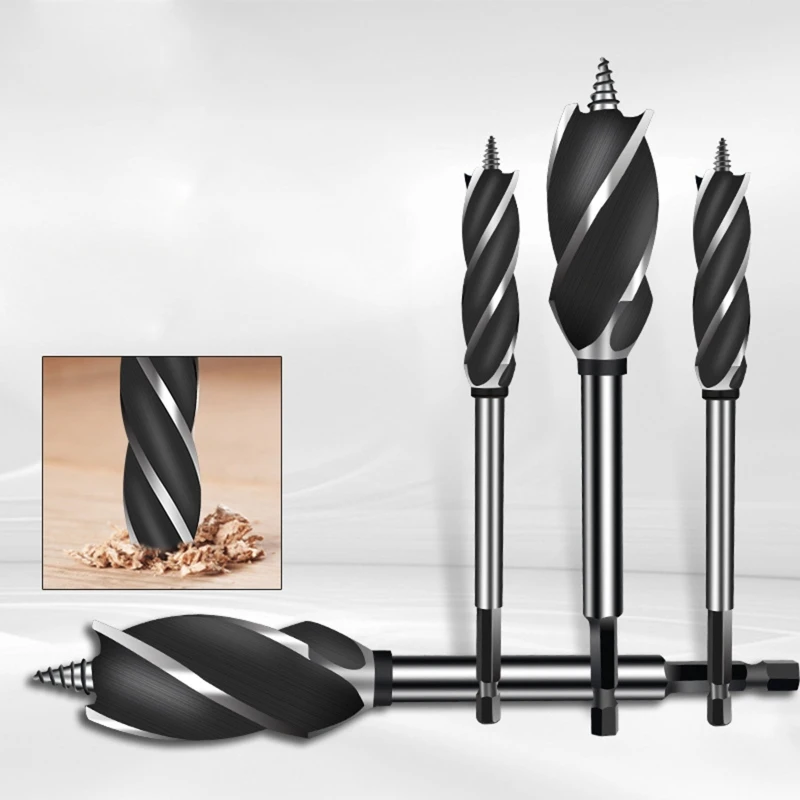 Шнековое сверло с четырьмя слотами и шестигранным длинным хвостовиком поддержка