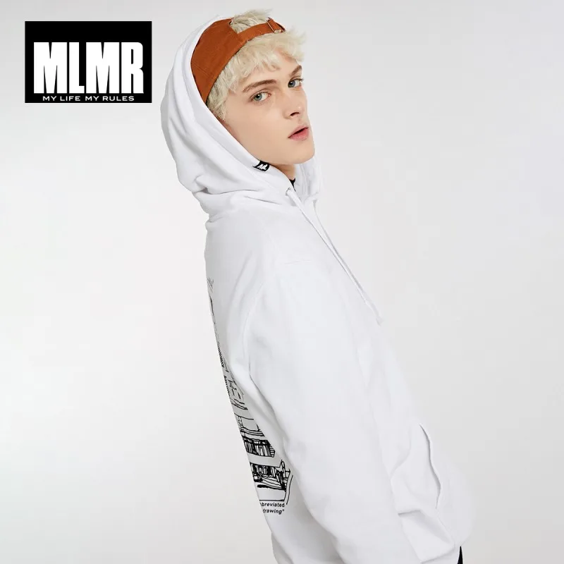 JackJones/осенний мужской хлопковый свитер с капюшоном и принтом повседневные