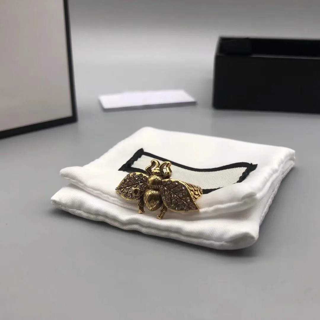 

Anillo de abeja de plata de ley S925 para mujer, estilo retro europeo y americano, tendencia de lujo original 1:1, regalo de vac