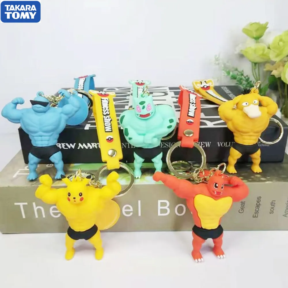 

New Pokemon Keychain PIKACHU Female Couple Cartoon Cute Pikachu Key Students Gift Chain Bag Pendant key chain toys