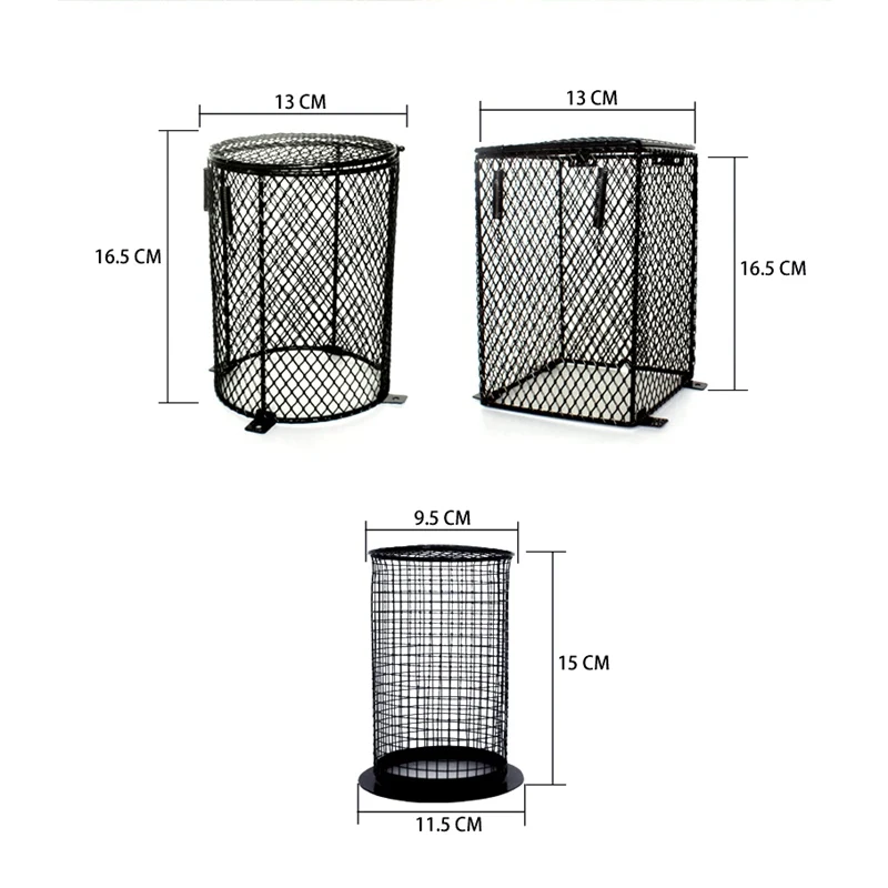 

new Reptile Anti Scald Lampshade Pet Reptile Protector Light Bulb Enclosure Cage Protector Feeding Box Reptile Heater Lamp Guard