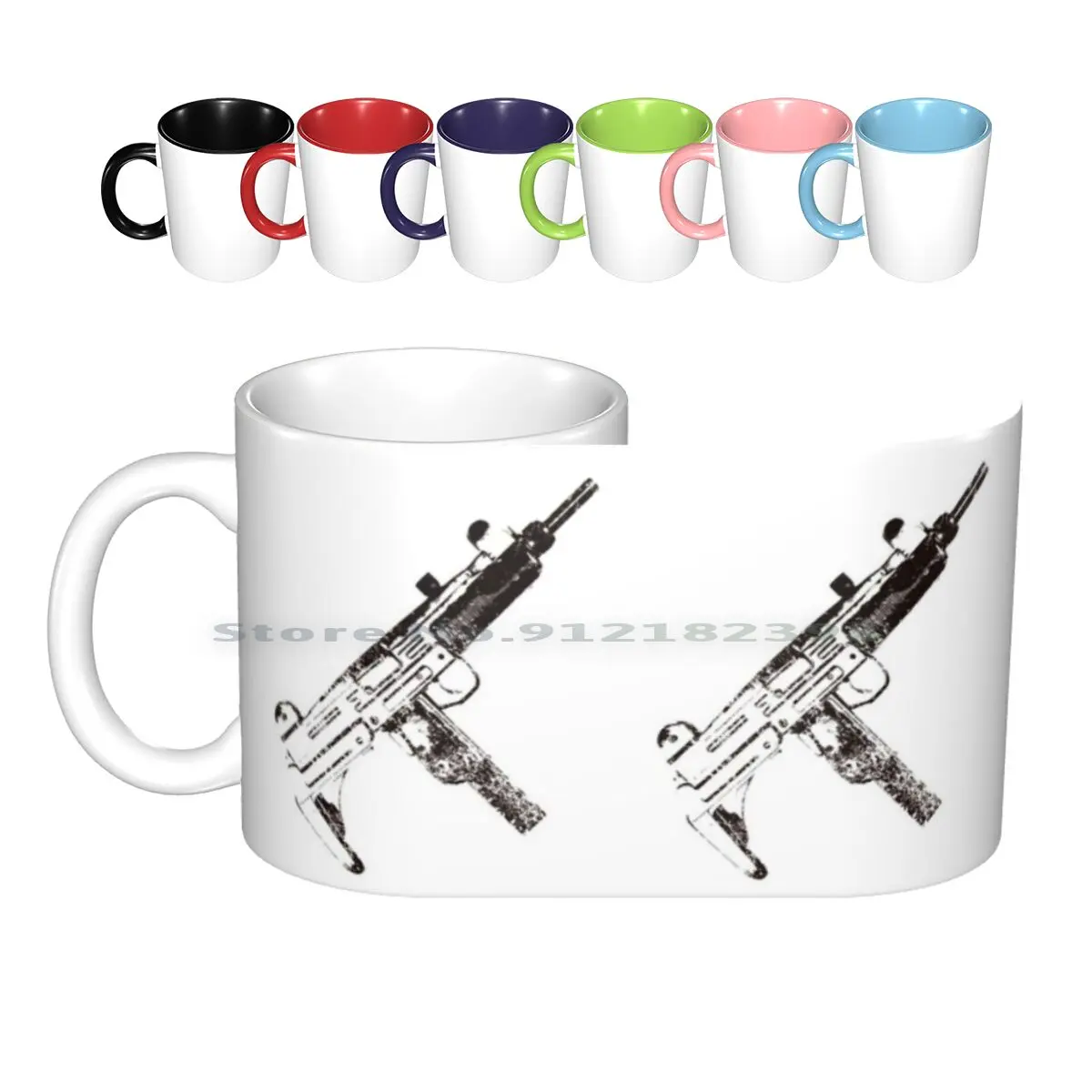 Пулемет Uzi 9 мм подставка для пистолета керамических кружек кофейных чашек молока