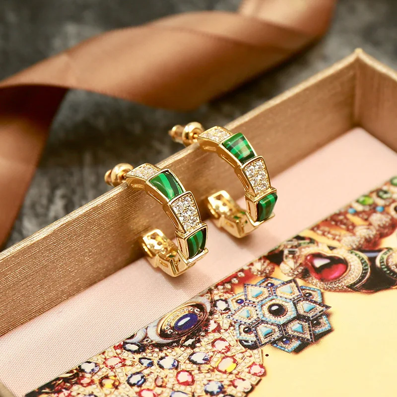 New Fashion Luxury Rhinestone Stud Earrings for Women High Quality Copper Metal Brand Bridal | Украшения и аксессуары