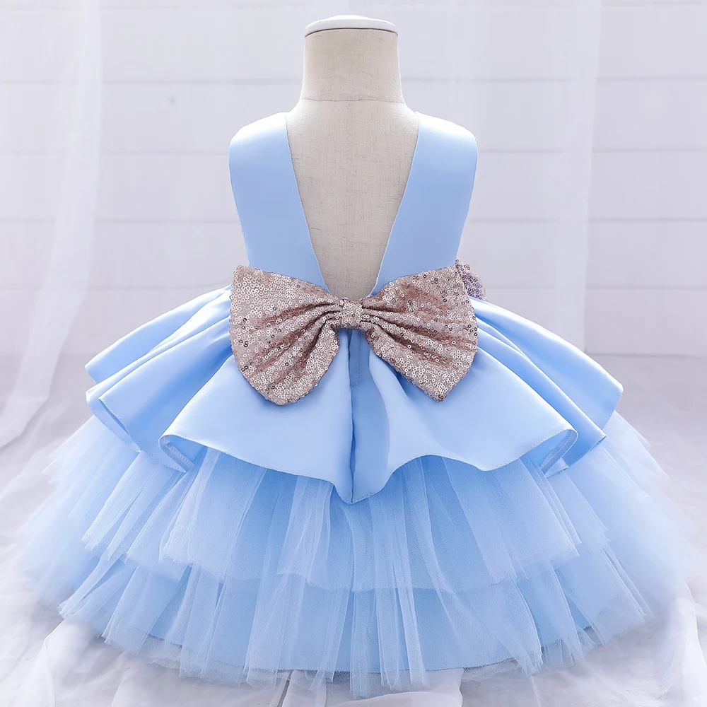 Infant Girl Dresses Girl Ball Gown Tutu Princess Dress Sequin Bow Baby Girl Dress 1st Birthday  Party Dress Wedding Girl Dresses