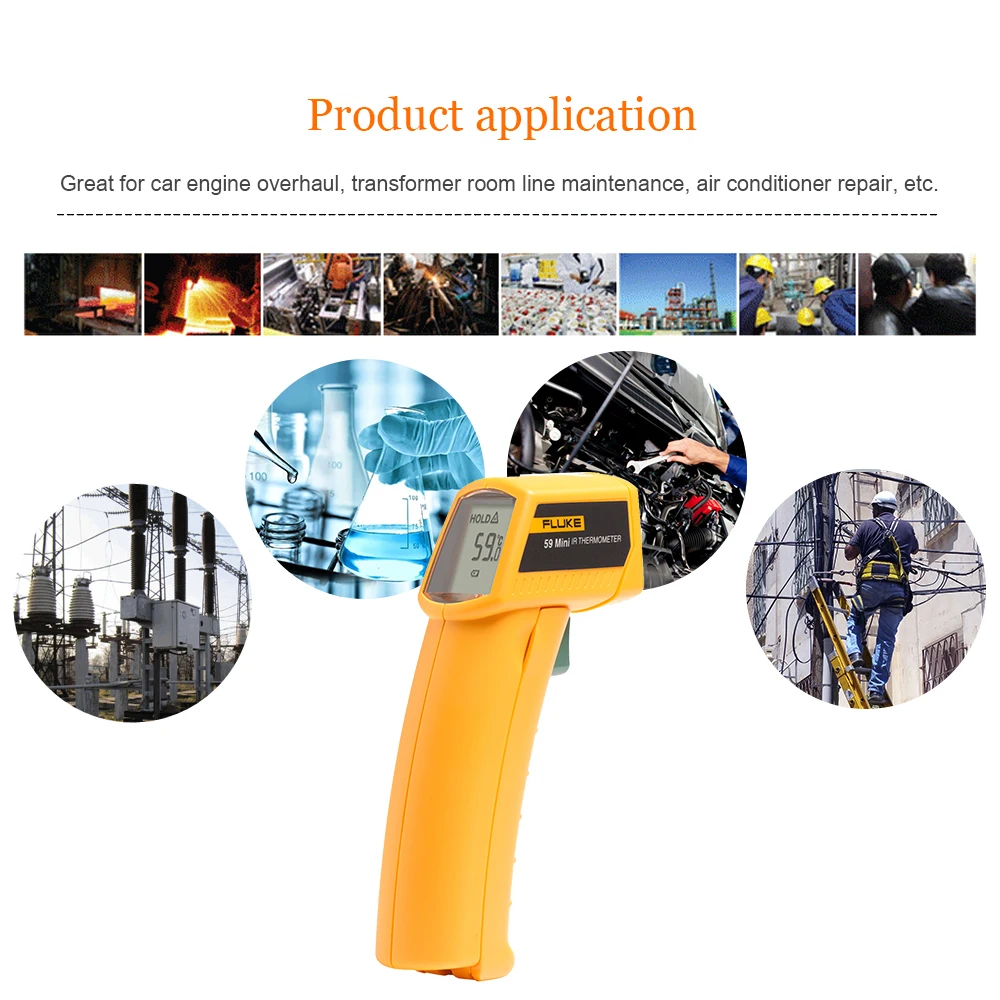 

Infrared Thermometer Mini IR Laser Thermometer Handheld Temperature Meter Digital IR Temperature Gauge -18~275(0~525)