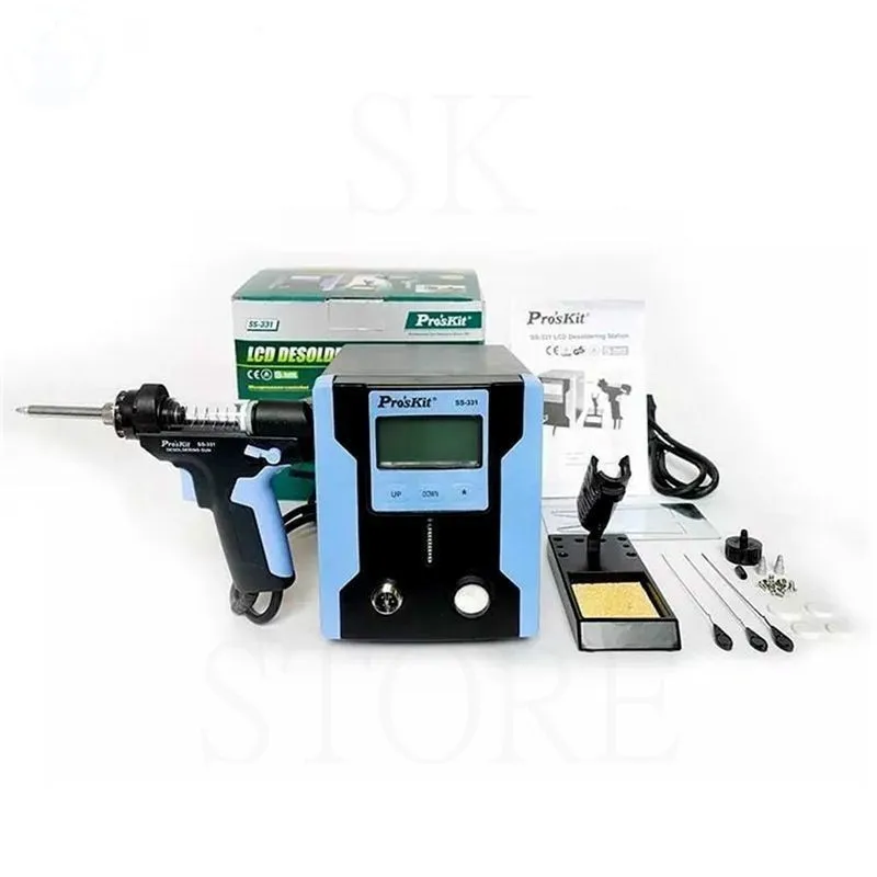 Pro'sKit SS-331H ESD lcd цифровой BGA всасывающий Электрический абсорбирующий пистолет Электрический вакуумный насос для распайки припоя присоска пистолет