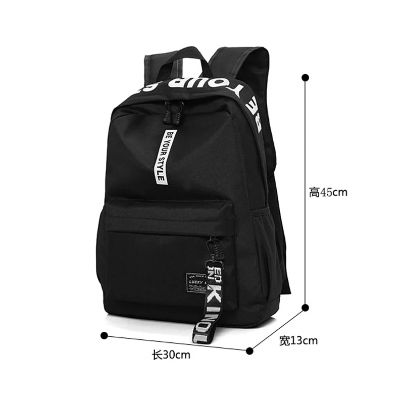 Школьные сумки для девочек подростков студенческий рюкзак черный подростковый