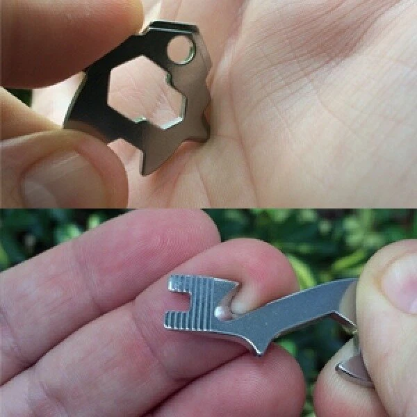 Карманный инструмент из нержавеющей стали 20 в 1 Многофункциональный гаджет для