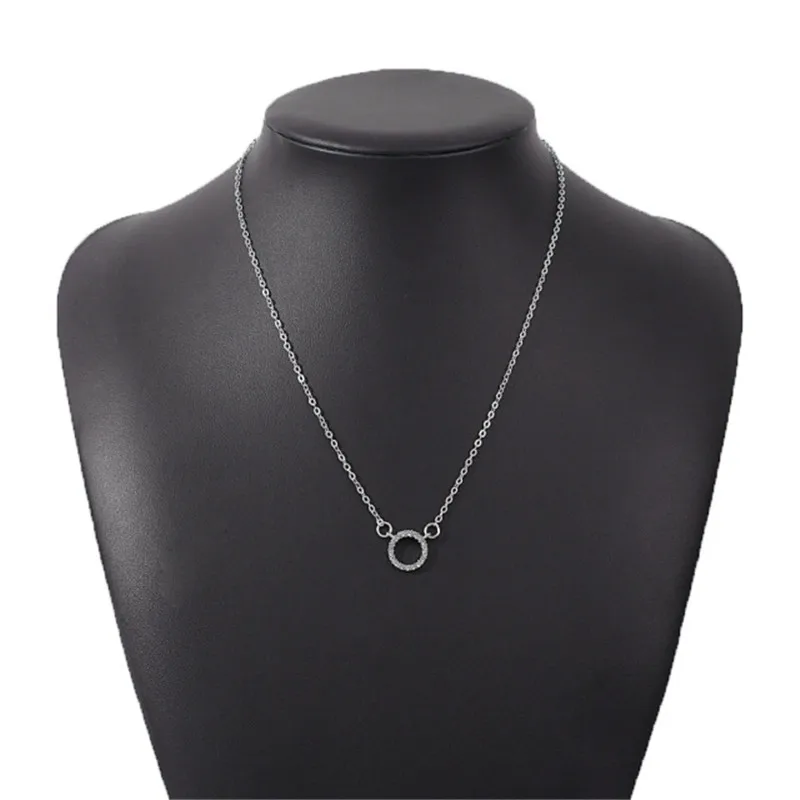 

At the beginning han 2021 sexy clavicle chain flash drill ring female pendant chain type necklace is acted the role of