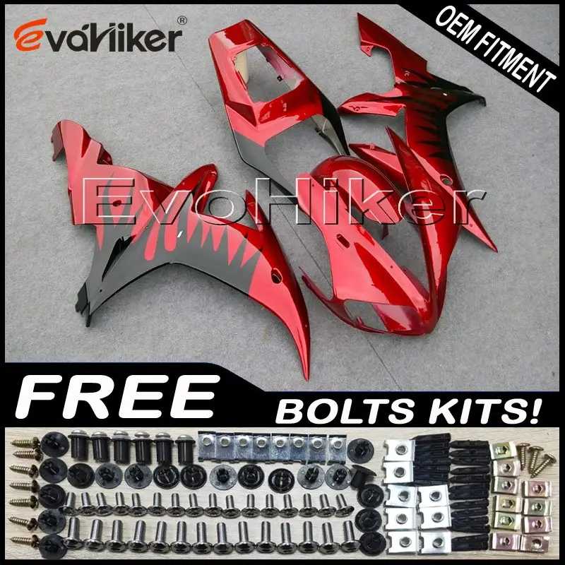Заказной обтекатель мотоцикла для YZF-R1 2002-2003 ABS пластиковый корпус красный +