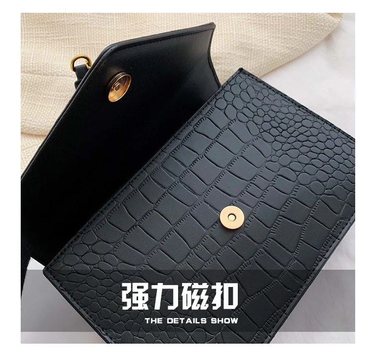 

Famous designer's letter chain messenger bag women's 2020 new luxury wallet and handbag retro crocodile shoulder messenger bag