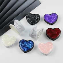 50pcs heart Seashells texture epoxy Pattern Folding Mobile Phone Stand Lazy Desktop Stand Mobile Phone grip