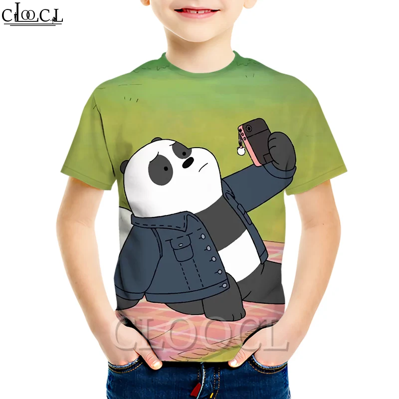 CLOOCL футболка Популярная 3D печать мультфильм мы медведь Медведи детский