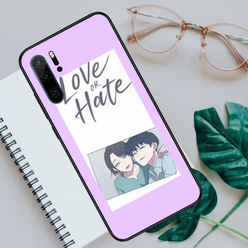 

anime Love Hate Boy Phone Case For Huawei honor Mate P 9 10 20 30 40 Pro 10i 7 8 a x Lite nova 5t