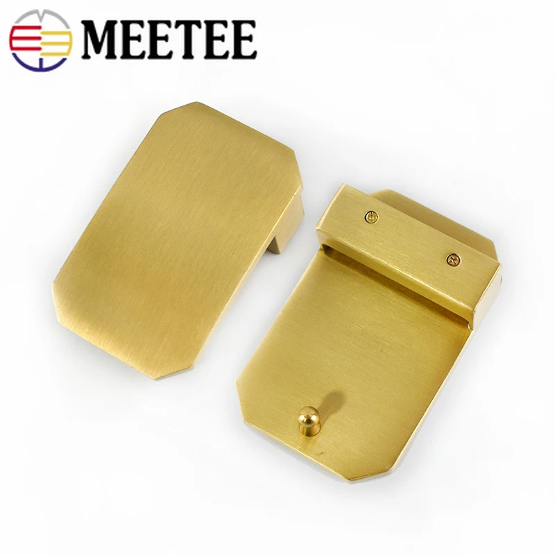 

1/2pcs High Quality Men's Belt Head Solid Brass Belt Buckles for Belt 37-38mm Rectangle DIY Leather Craft Accessories AP413