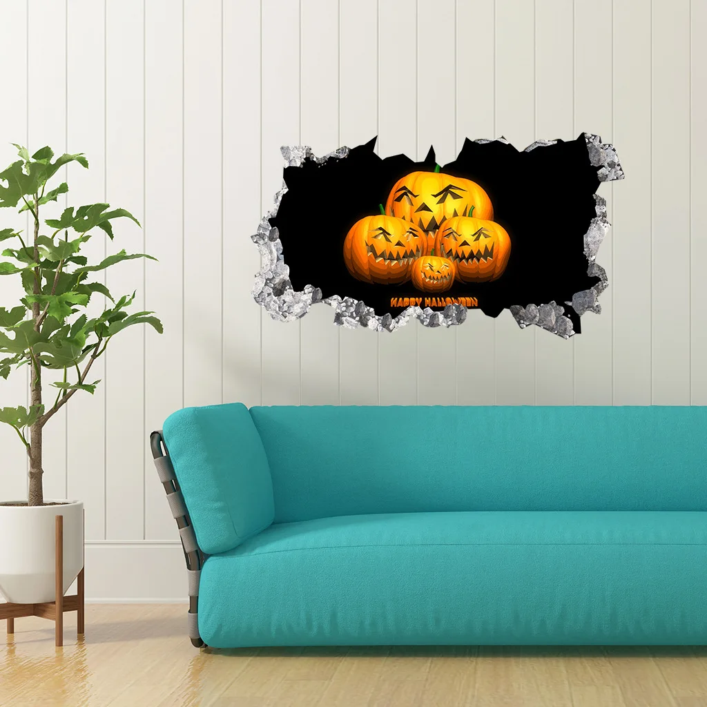 2019 lnnovatic модели забавные наклейки на стену в виде головы тыквы Хэллоуин для