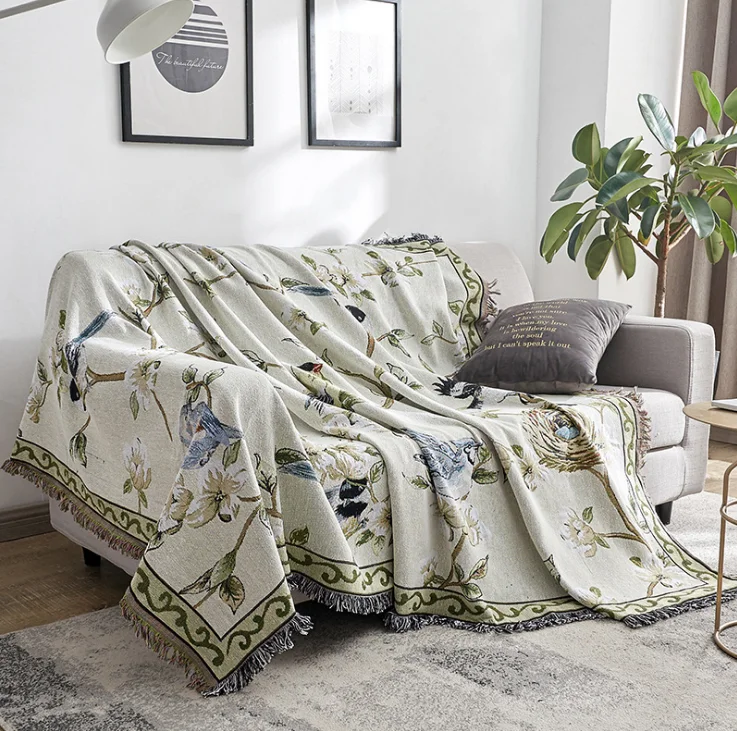 Декоративное вязаное одеяло/напольный коврик для многофункционального