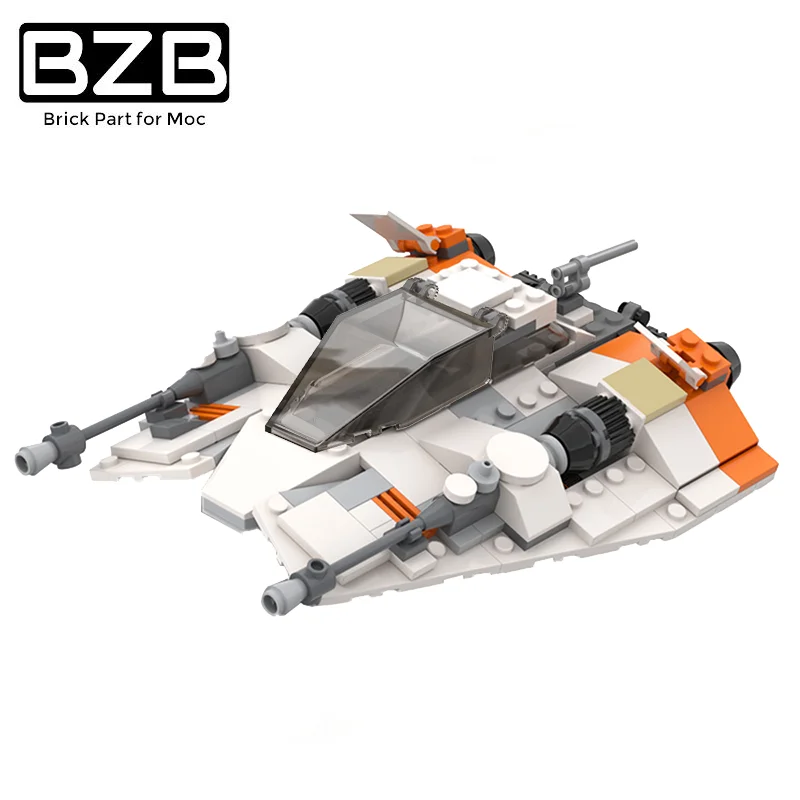 BZB MOC космическая серия T-47 снегоход Творческий боевой самолет космический