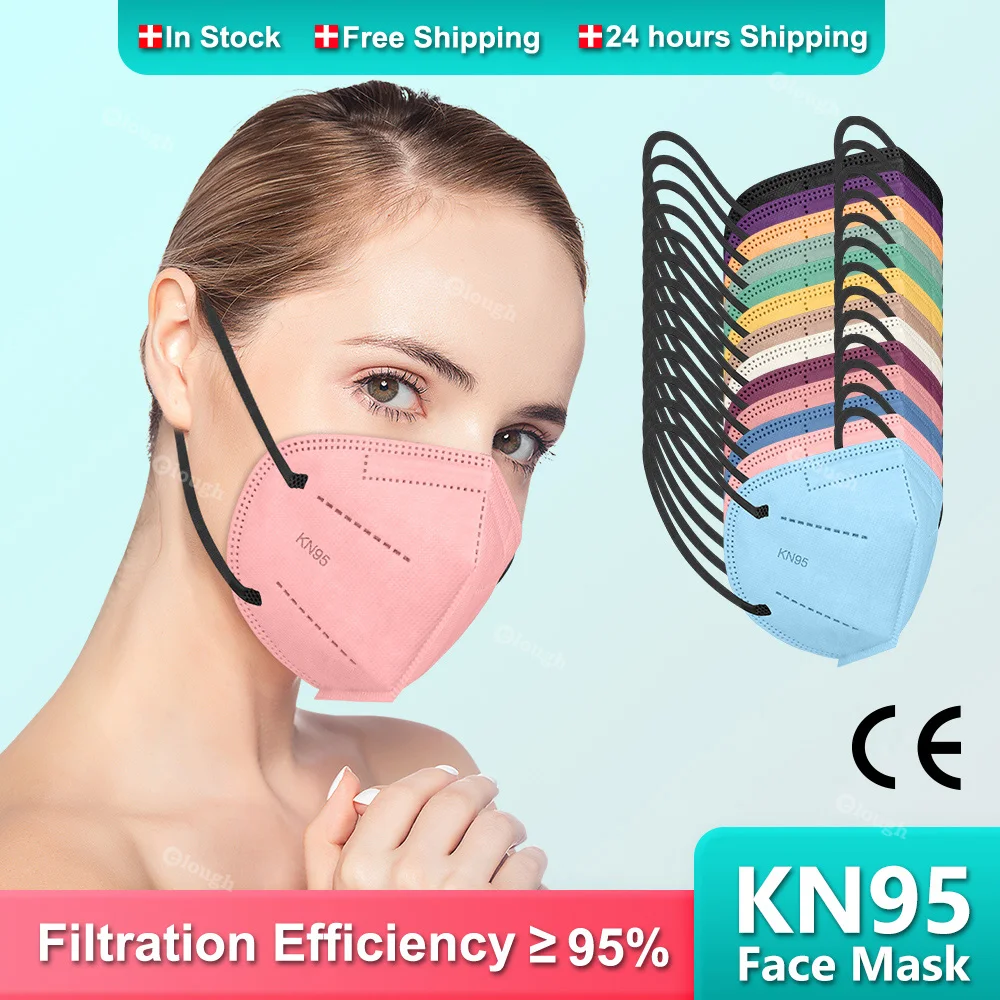 

10-100PCS Mascarillas FFP2 Respirator KN95 Mascarilla FPP2 Homologada 5Ply Filter Reutilizable Mascarillas FPP2 Negras Mask FFP2