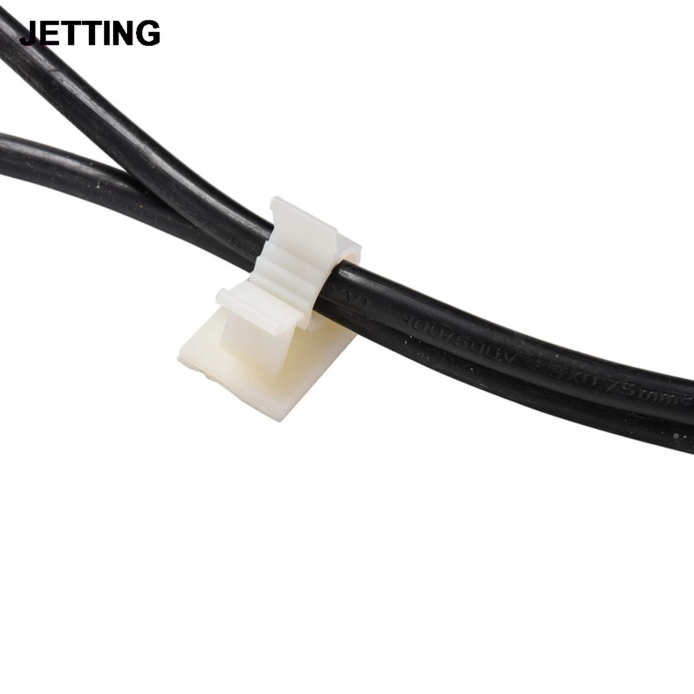 10 шт. белый провод фиксированный зажим для автомобильной линии самоклеющийся