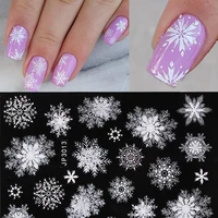 Pegatinas 3D para decoración de uñas de copos de nieve para decoración de uñas, adhesivos para uñas autoadhesivos, 1 Uds.