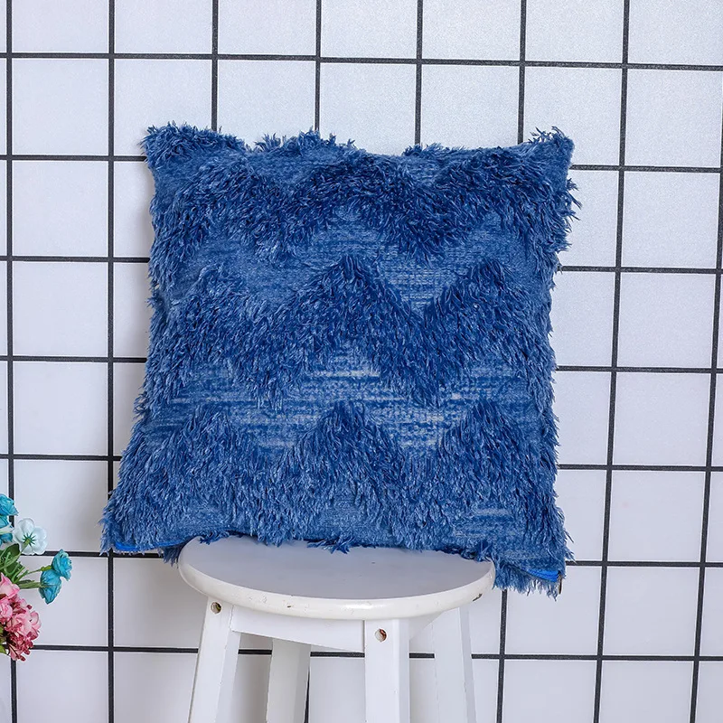 45*45 см плюшевый чехол для подушки перо Бархатная подушка с кисточками автомобиля