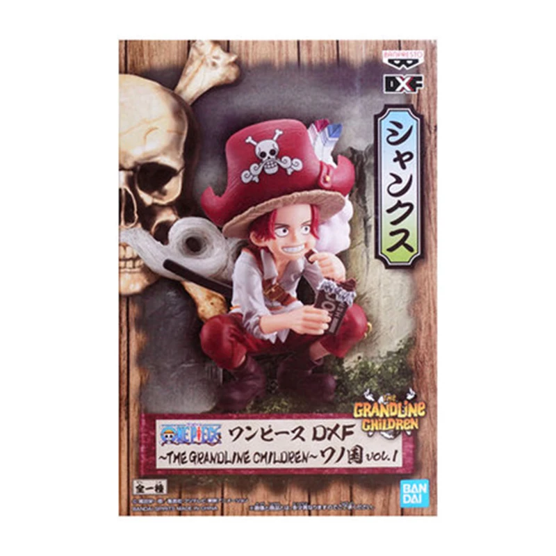 9 см BANDAI ONE PIECE DXF Grand Line Shanks Action ПВХ Коллекционная модель игрушки Аниме Фигурки для