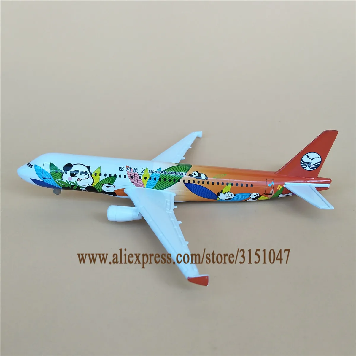 Новинка модель самолета 16 см Air China Sichuan Airlines в виде панды с самолетом из