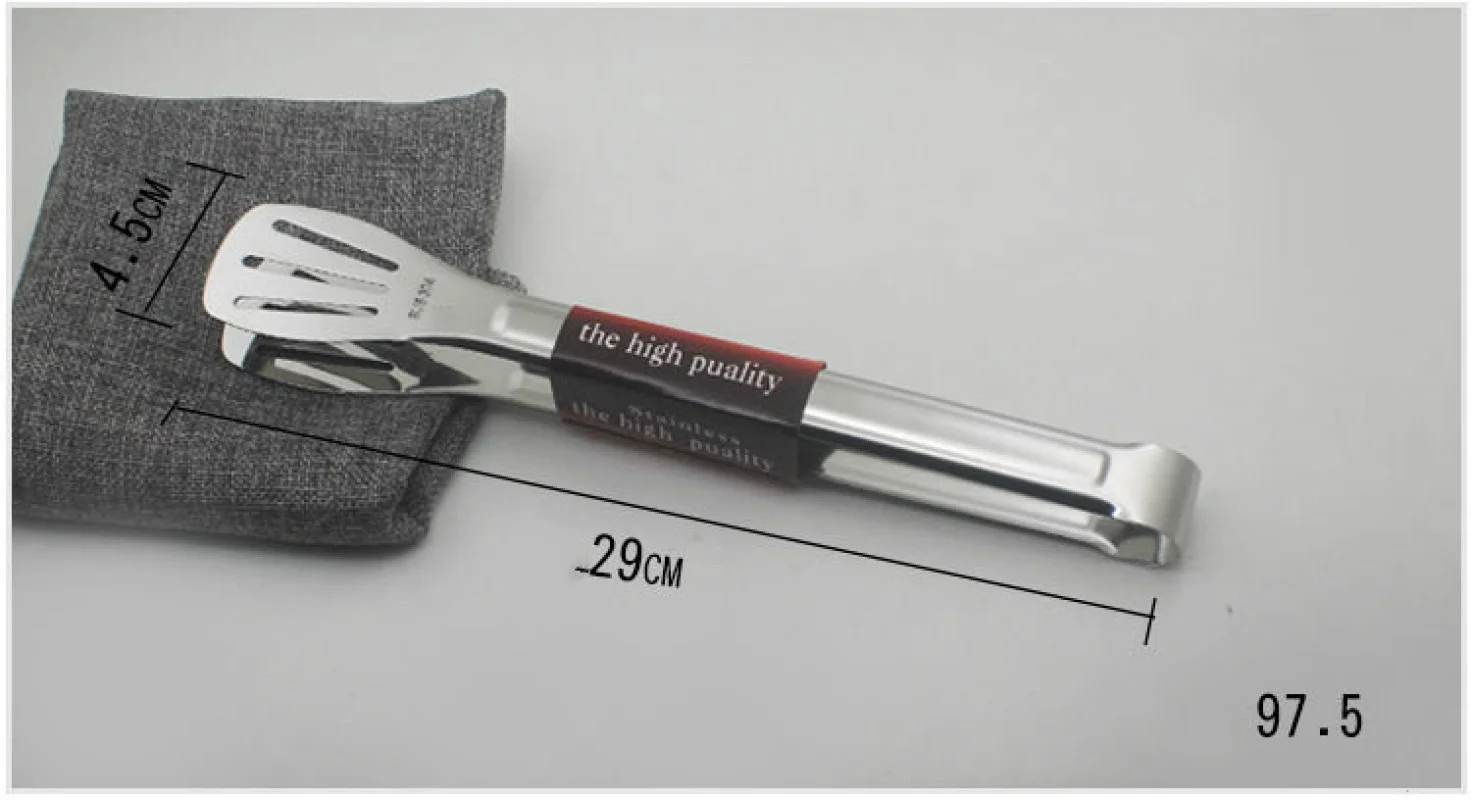 

Outdoor BBQ Thickened 3-wire 9-inch Food Clip. Stainless Steel Barbecue Bread Clip, Food Clip and Cake Clip Outdoor Barbecue