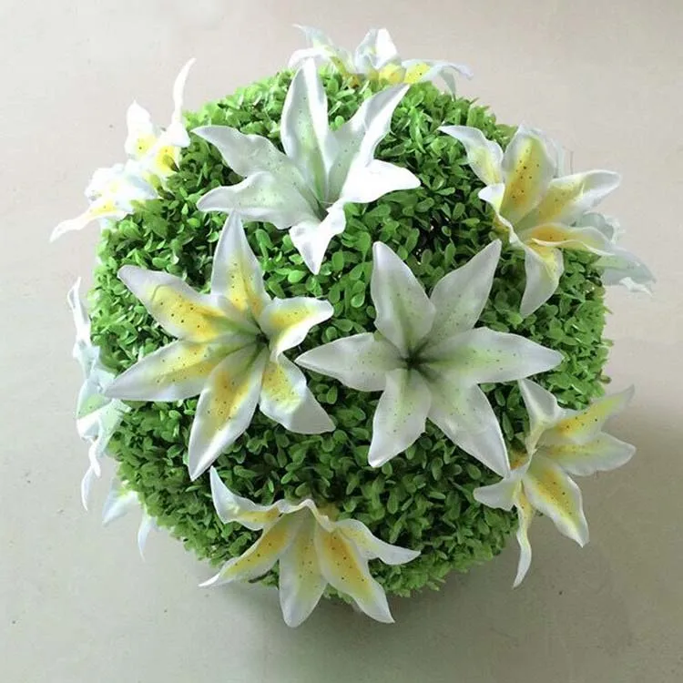 1 шт. зеленый травяной шар пластиковый растительный орнамент садовый декор для