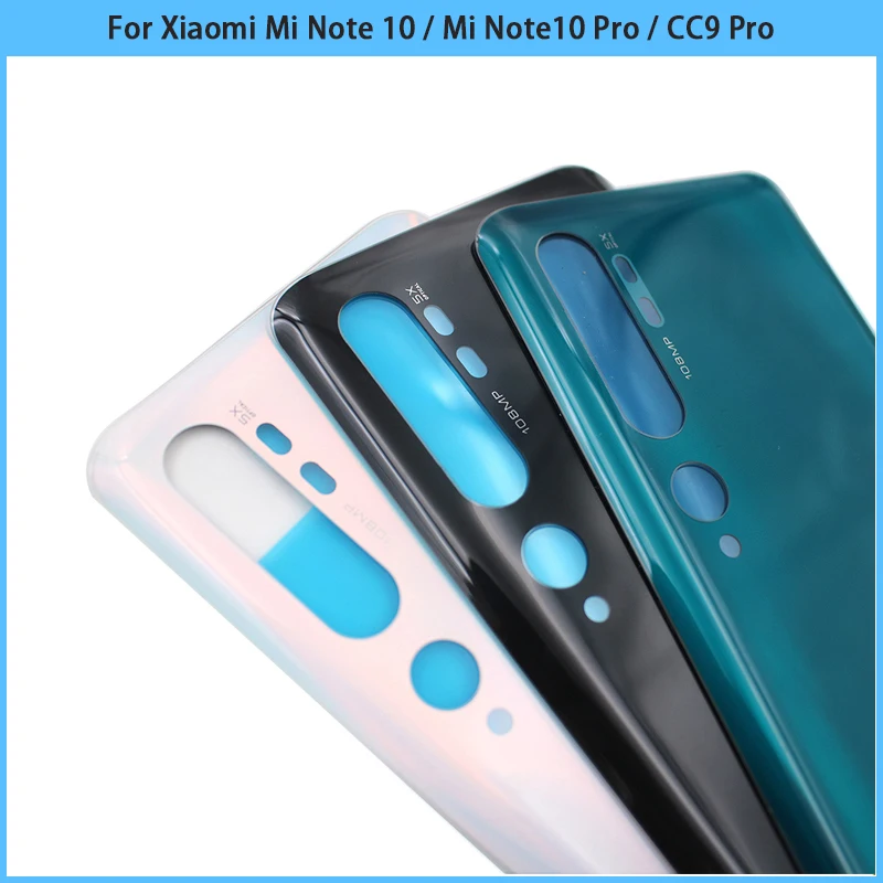 For Xiaomi Mi Note 10 Pro Battery Back Cover 3D Glass Panel Rear Door CC9 Note10 Housing Case Replace | Мобильные телефоны и