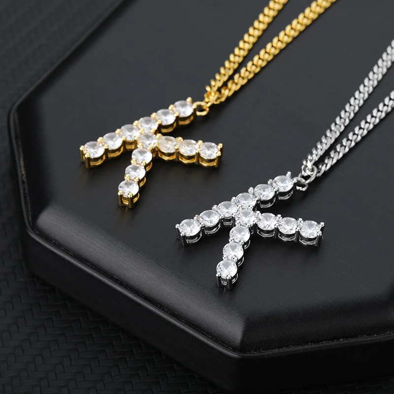 

New Letter Zircon Necklace Women Men Hip Hop Rock Couple Gift Fashion Pendant Necklace Jewelry Neck Chain Wholesale 2021 Trend
