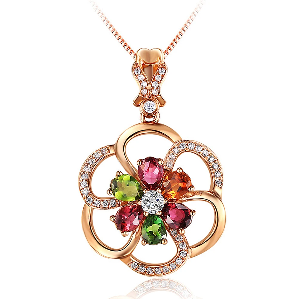 Шесть лепестков цветочных узоров Красочные Хрустальные Подвески для