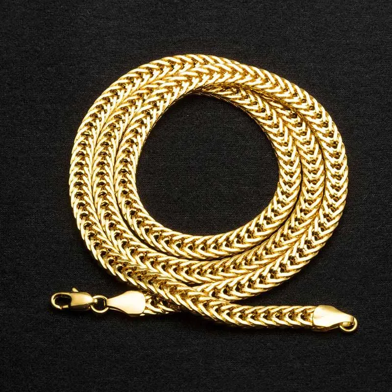 VONRU Snake Bone Thick Necklace For Men Gold Color Long Chain Necklaces Metal Hip Hop Cool Simple Jewelry Gifts | Украшения и