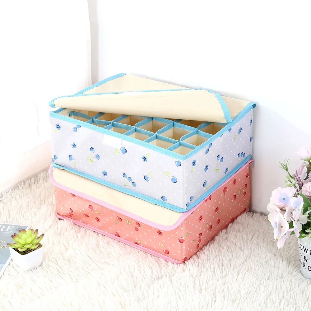 Ящики для хранения из ткани Оксфорд с 24 сетками складные носки покрытием ящиками