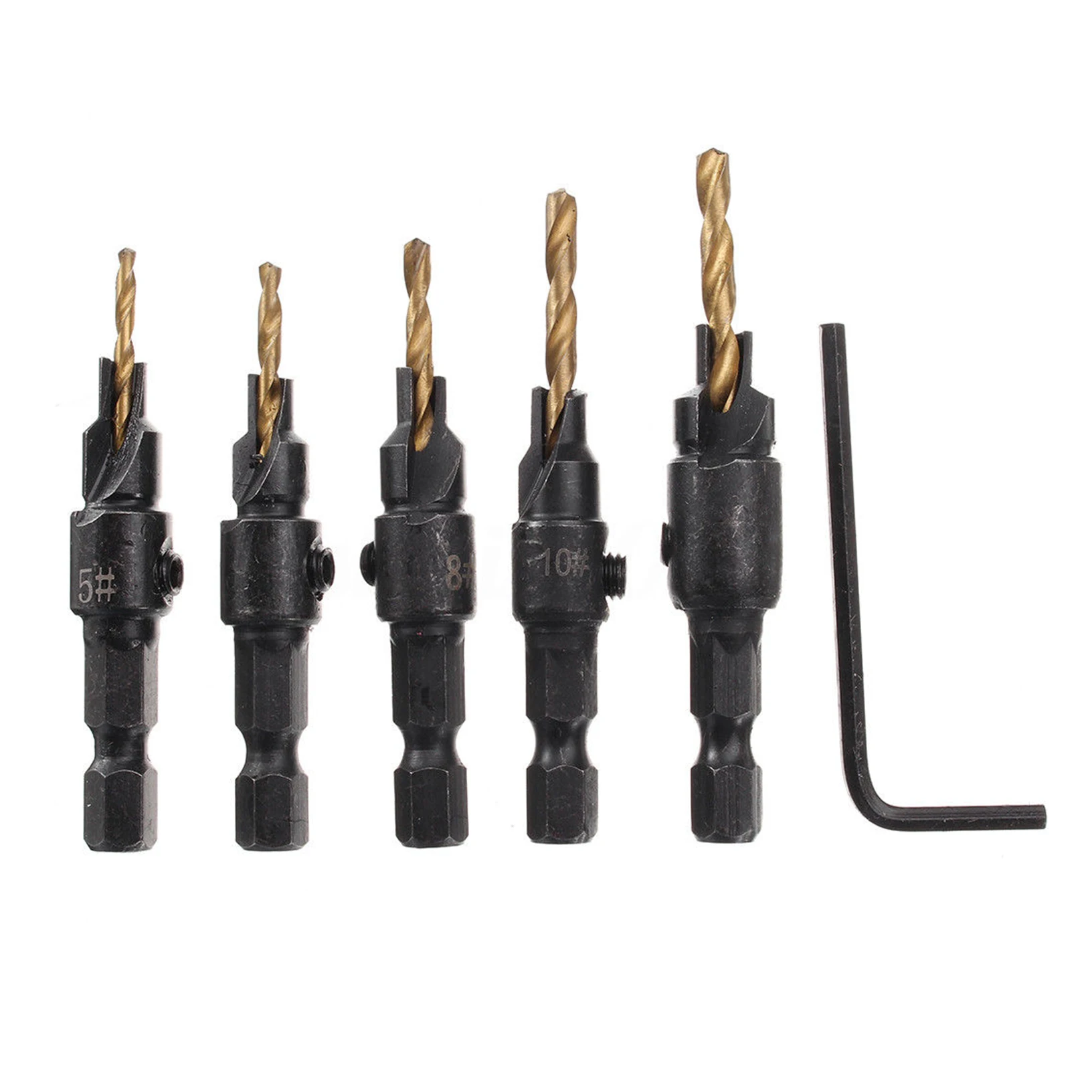5 шт./компл. 12 мм HSS зенкер для деревообработки фаска сверло набор винтов гаечный