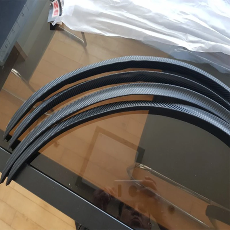 4 шт. углеродного волокна арки колеса для бровей отделка губы полосы Fender Flare