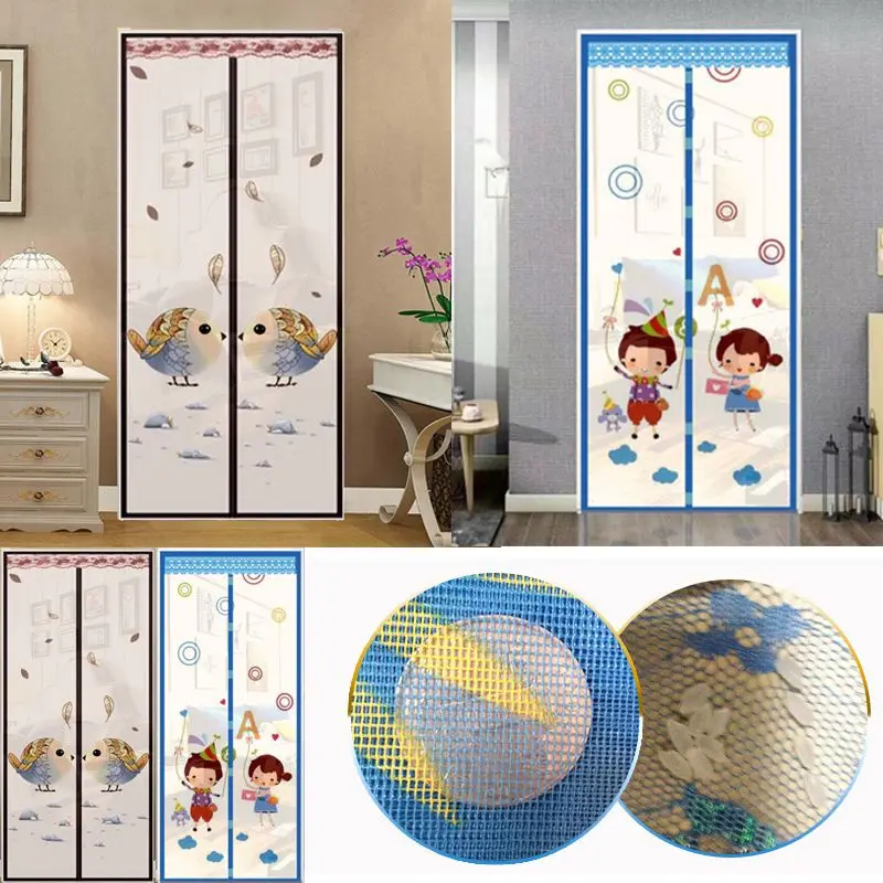

Door Curtains Magnetic Curtains Hands-free Mesh Anti Mosquito Insect Fly Bug Curtains Net Automatic Closing Door Screen Kitchen