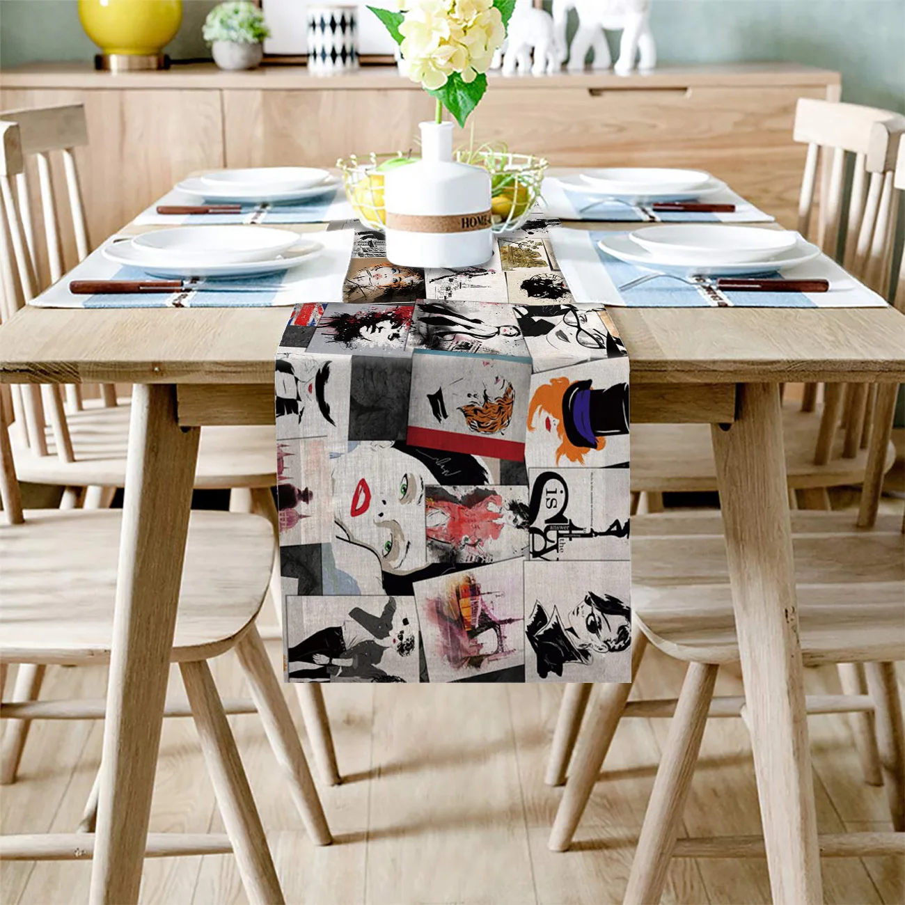 Женская шапка в форме сердца красный черный флаг красная настольная дорожка