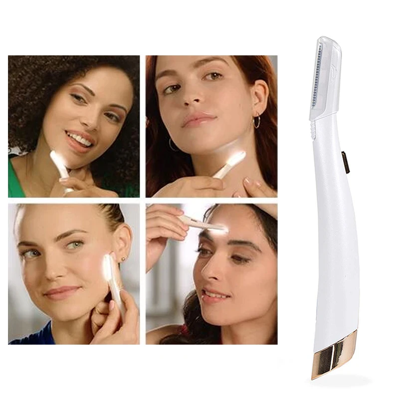 Dermaplane средство для удаления волос с подсветкой, для лица, Expoliator, электрическая бритва Леди, бритва для лица, бритва для волос, безболезненная, Expoliates, мертвая кожа