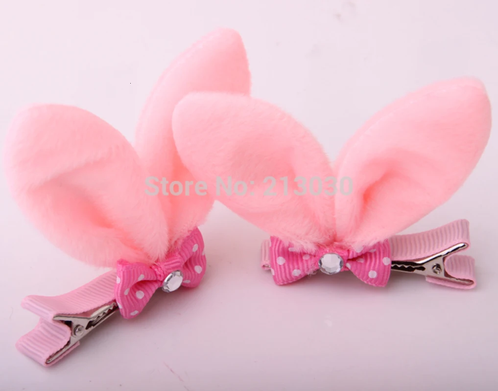 Модные заколки кошачьи ушки корейские милые заячьи для волос ленточные узлы