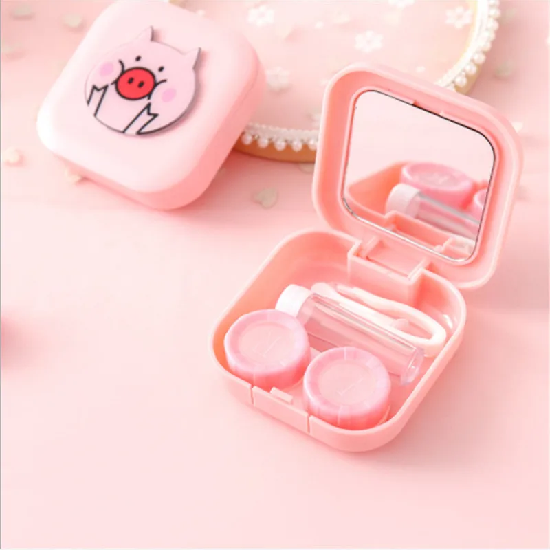 1 набор мультяшный Дорожный Чехол для контактных линз дорожный удобный переноски