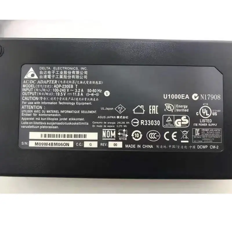 Натуральная 19 5 V 11.8A 230W 7 4x5 0 мм ADP-230EB T адаптер переменного тока для MSI GT72VR GE63VR 7RF