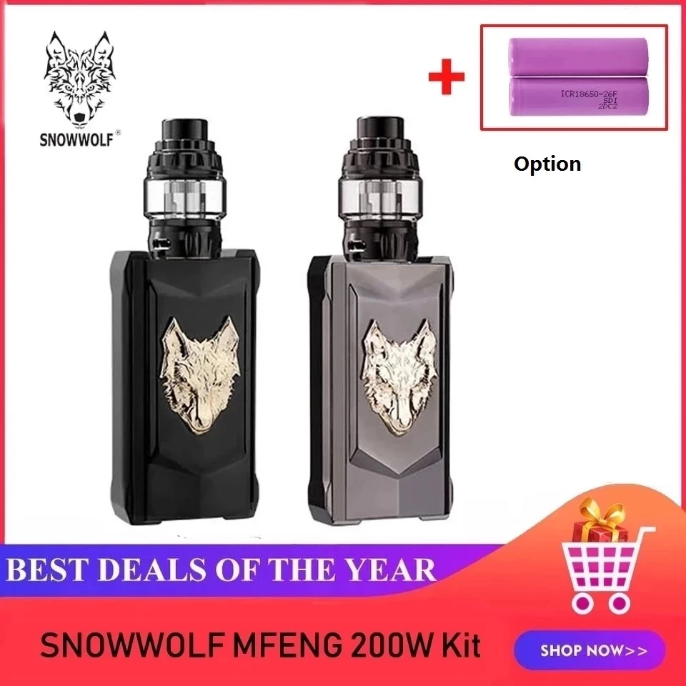 Оригинальный бокс мод SNOWWOLF MFENG 200 Вт вейп в комплекте с двойным 18650