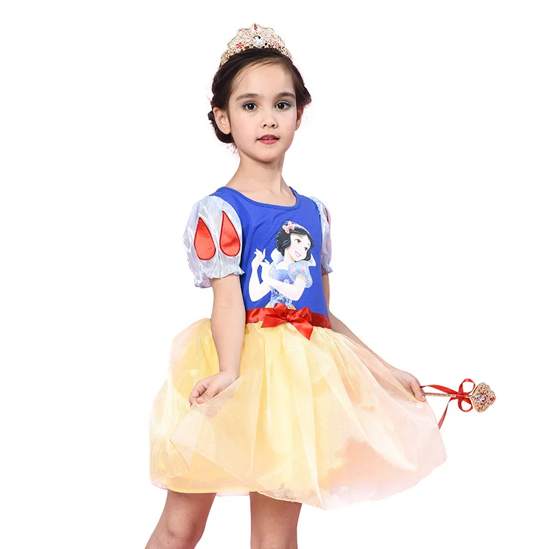 

Disney girl's snow white dress birthday party dance princess dress two piece set of Princess Aisha performance Dresses Cartoon