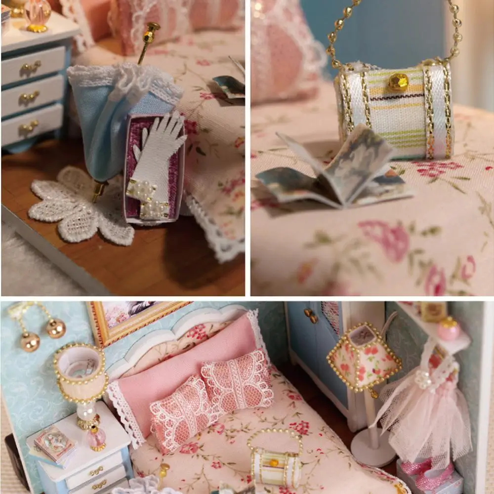 3d Diy кукольный домик деревянные кукольные домики Миниатюрные аксессуары подарок